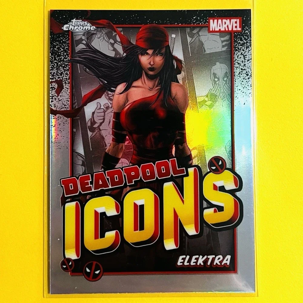 2025 Topps Chrome Marvel Deadpool Icons Elektra DI-7 Insert Card SP‎ Refractor